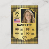 Carte D'appel Softball Stats Shield Card Softball Trading Card (Devant)