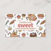 Carte D'appel Soins sucrés Cupcakes Enfants Contact Playdate (Devant)