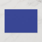 Carte D'appel Solid Deep Blue Backdrop | Bold Minimalist Design (Dos)
