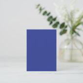 Carte D'appel Solid Deep Blue Backdrop | Bold Minimalist Design (Debout devant)