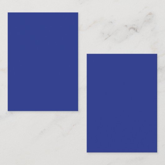 Carte D'appel Solid Deep Blue Backdrop | Bold Minimalist Design (Devant / Derrière)