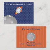 Carte D'appel Space Adventure Cette conception de vaisseau spati (Devant / Derrière)