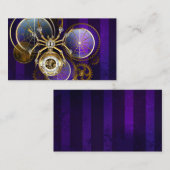 Carte D'appel Spider Steampunk sur Arrière - plan pourpre (Devant / Derrière)