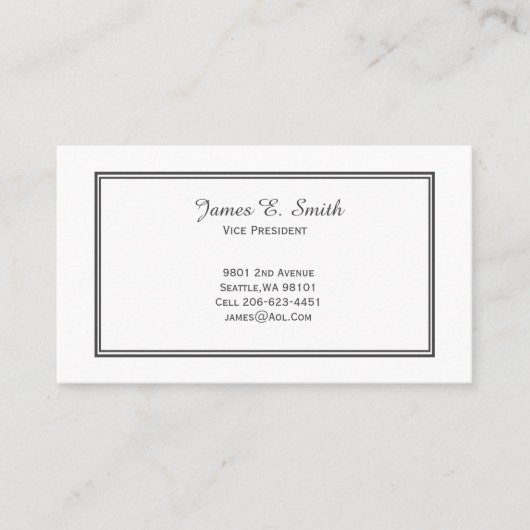 Carte d'appel standard (Devant)