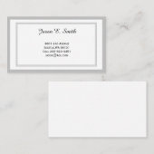 Carte d'appel standard (Devant / Derrière)