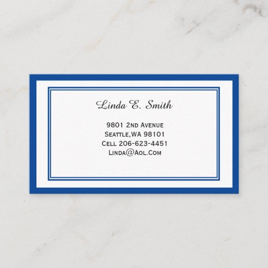 Carte d'appel standard (Devant)