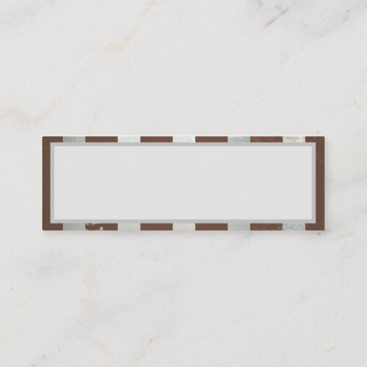 Carte D'appel Steampunk Clock and Turquoise Roses on Striped (Dos)