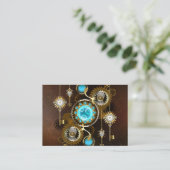 Carte D'appel Steampunk Rusty Background (Debout devant)