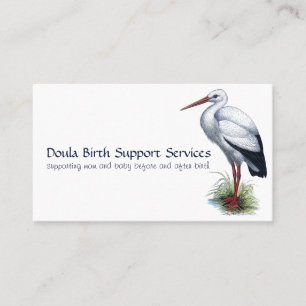 Carte D'appel Stork Midwoman Ou Doula Birth Support Services