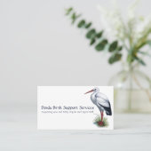 Carte D'appel Stork Midwoman Ou Doula Birth Support Services (Debout devant)