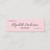 Carte D'appel Stylo cheveux rose et noir manuscrit (Devant)