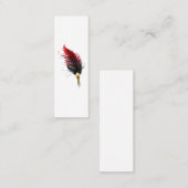 Carte D'appel Stylo rouge en plumes avec nib or (Devant / Derrière)