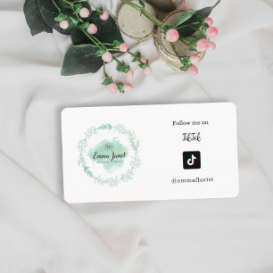 Carte D'appel suivez-moi Tiktok logo commercial minimaliste