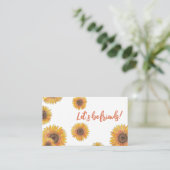 Carte d'appel Sunflowers Kids Contact (Debout devant)