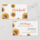 Carte d'appel Sunflowers Kids Contact (Devant / Derrière)