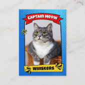 Carte D'appel Supercat Comic Trading Card Funny Custom Cat Cadea (Devant)