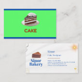 Carte D'appel Sweet Cake Macaron Cupcake  Bakery Business Card (Devant / Derrière)