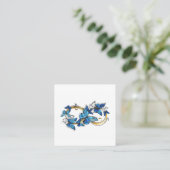 Carte D'appel Symbol Infinity of Blue Morpho Butterflies (Debout devant)