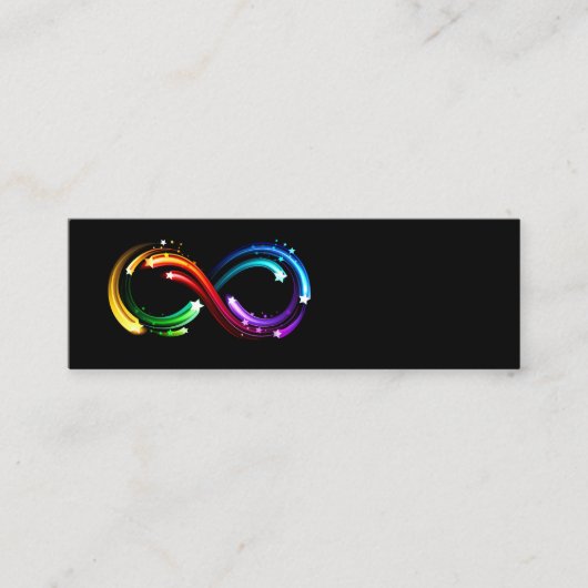 Carte D'appel Symbole de l'infini des comètes arc-en-ciel (Devant)