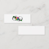 Carte D'appel Symbole d'infini avec Rose arc-en-ciel (Devant / Derrière)