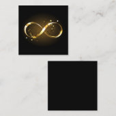 Carte D'appel Symbole d'infini doré (Devant / Derrière)