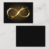 Carte D'appel Symbole d'infini doré (Devant / Derrière)