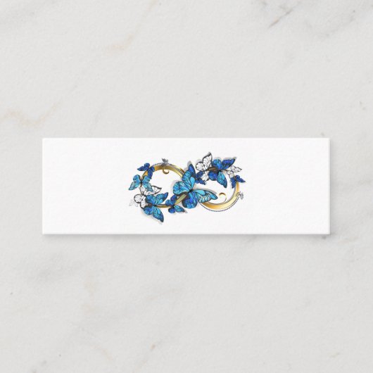 Carte D'appel Symbole infini de papillons Morpho bleus (Devant)