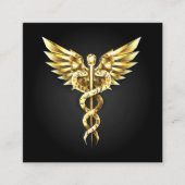 Carte D'appel Symbole Polygonal Or Caduceus (Devant)