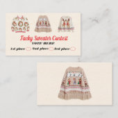 Carte D'appel Tacky Sweater Contest Voting Cards (Devant / Derrière)