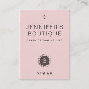 Carte D'appel Tags habillement Hang Tags Petite entreprise rose