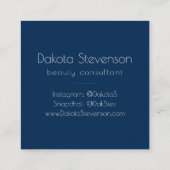 Carte D'appel Tattoo Line Art | Abstrait Marine Blue Charcoal Gr (Dos)