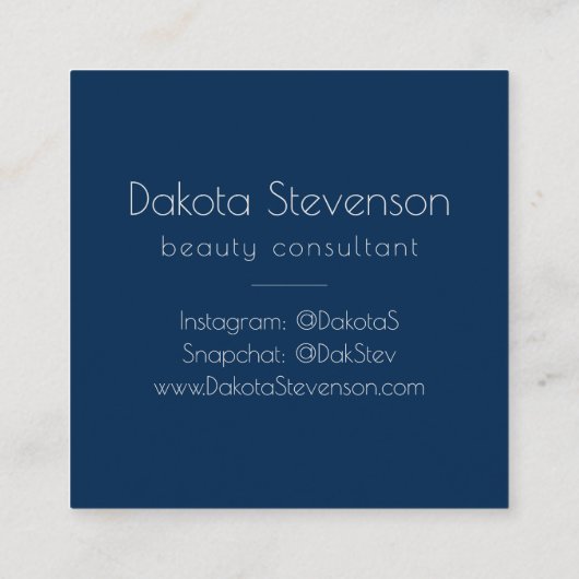 Carte D'appel Tattoo Line Art | Abstrait Marine Blue Charcoal Gr (Dos)