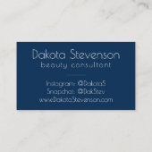 Carte D'appel Tattoos Line Art | Abstrait Marine bleu gris perso (Dos)