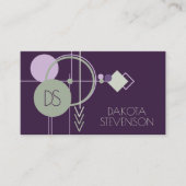 Carte D'appel Tattoos | Marque Bohémienne violet verte (Devant)