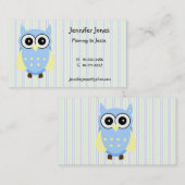 Carte D'appel Télécarte bleue et jaune mignonne de hibou (Devant / Derrière)