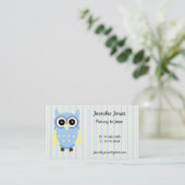 Carte D'appel Télécarte bleue et jaune mignonne de hibou (Debout devant)