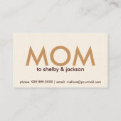 Carte D'appel Télécarte chic de maman (Dos)