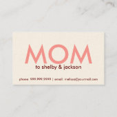 Carte D'appel Télécarte chic de maman (Dos)