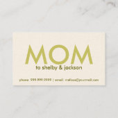 Carte D'appel Télécarte chic de maman (Dos)