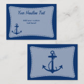 Carte D'appel Télécarte d'Ancre (Devant / Derrière)