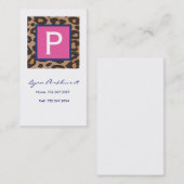 Carte D'appel Télécarte de léopard (Devant / Derrière)