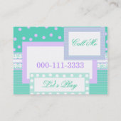 Carte D'appel Télécarte de patchwork (Dos)