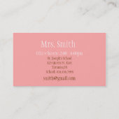 Carte D'appel Télécarte de professeur (Dos)