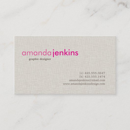 Carte D'appel Télécarte de toile simple (Devant)