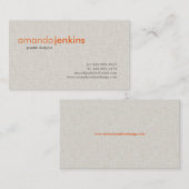 Carte D'appel Télécarte de toile simple (Devant / Derrière)