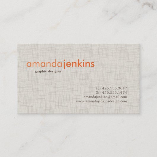 Carte D'appel Télécarte de toile simple (Devant)