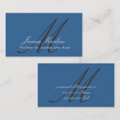 Carte D'appel Télécarte élégante de papa de bleu en acier de (Devant / Derrière)