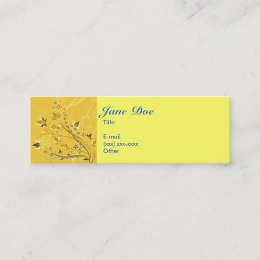 Carte D'appel Télécarte jaune mûre - customisée (Devant)