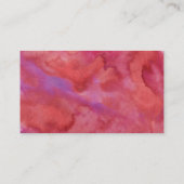 Carte D'appel Télécarte moderne rose d'aquarelle bonjour (Dos)