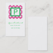 Carte D'appel Télécarte rose et blanche de point (Devant / Derrière)